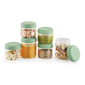 Haakaa Sealed Glass Storage Jar Set - 6 x 4 oz Glass Jars