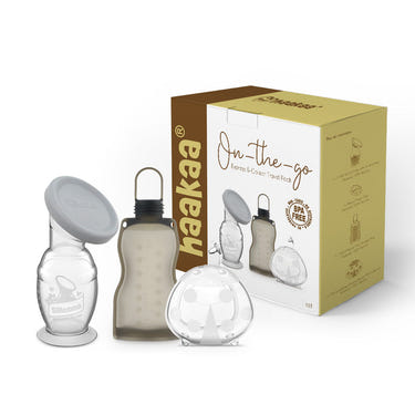 Haakaa Express & Collect Travel Pack - portable manual breast pump for on-the-go moms.