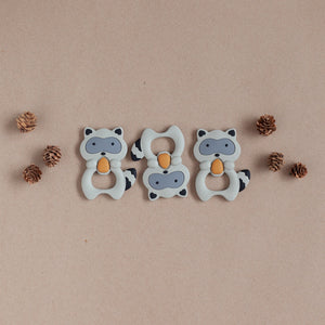 Raccoon Teether Set // Gray