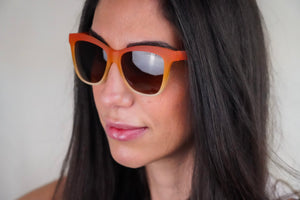 Iconic Wayfarer Ombre  | Polarized Sunglasses | Adult | 15+ Y | Desert Teal Ombre