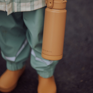 Sip + Chug 2 in 1 Thermo Water Bottle 24 oz. in Buckwheat color, showcasing angle 2 design for babies.