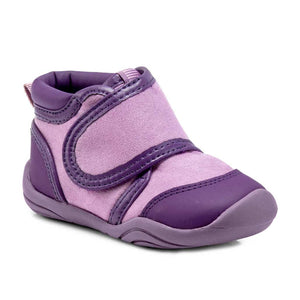 Watson Grip ‘n’ Go™ pink sneakers for babies, angle 2 view showcasing stylish design and comfort.