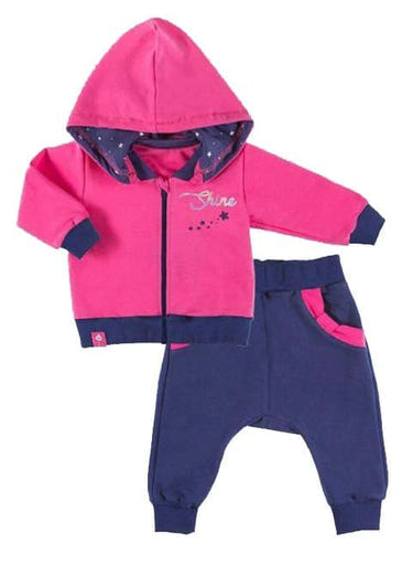 Girls complete hoodie and joggers combo set for stylish baby outfits.