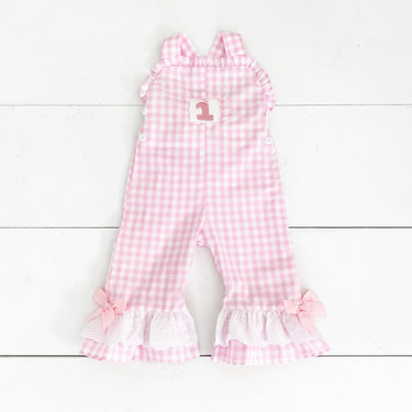 Girls Smocked First Birthday Longall - MOOGCO Baby