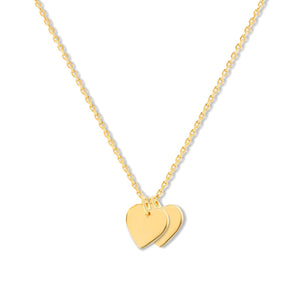 Mysha Personalized Eternal Initial Dual Heart Pendant