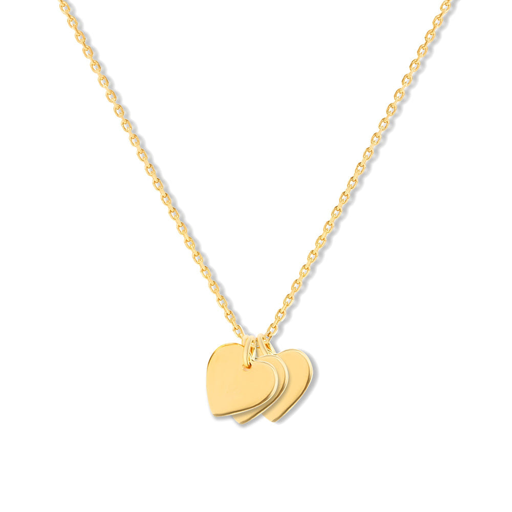 Mysha Personalized Eternal Initial Triple Heart Pendant
