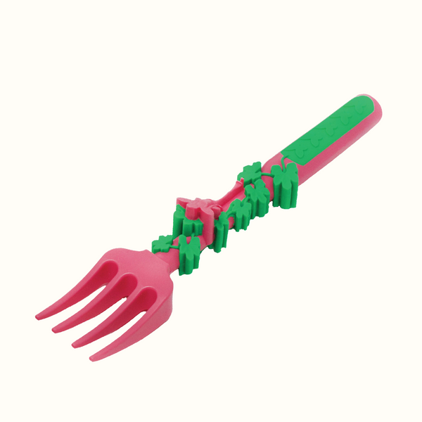 Set of 3 colorful baby utensils for toddlers, perfect for mealtime fun and learning.