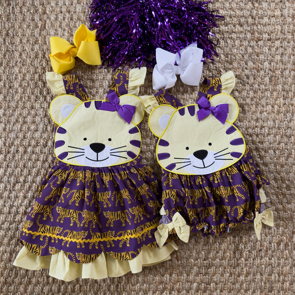 Gold & Purple Tiger Dress