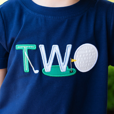 Teeing Up To Two Birthday Golf T-Shirt - MOOGCO Baby