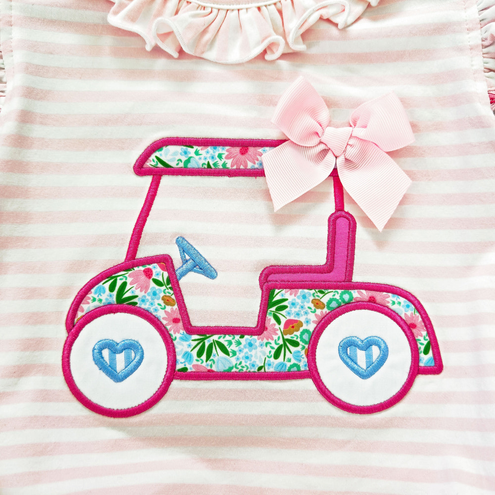 Floral Tee Time Girls Golf Short Set - MOOGCO Baby