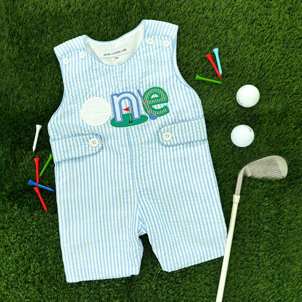 Hole-In-One Blue First Birthday Golf Jon Jon - MOOGCO Baby