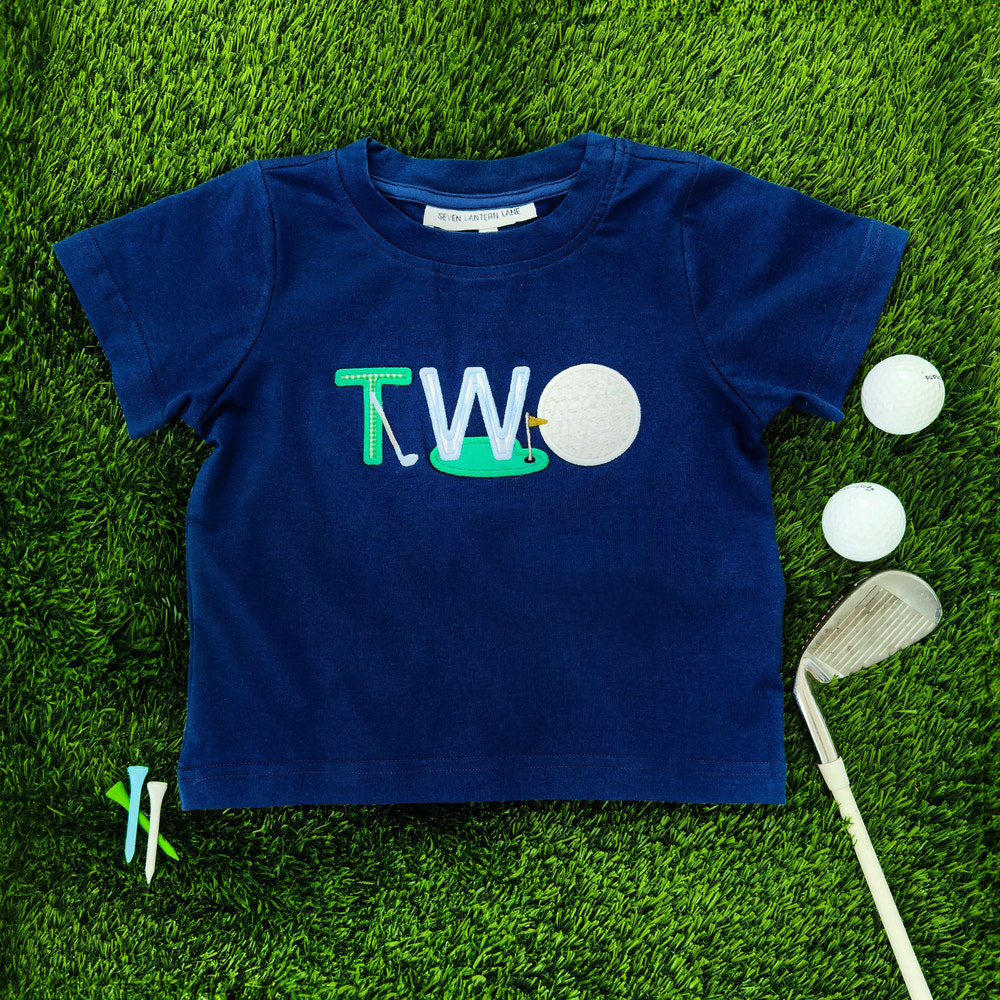 Teeing Up To Two Birthday Golf T-Shirt - MOOGCO Baby