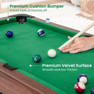 Pool Wooden Game Table with Full Set of Ballsfor Kids and Adults