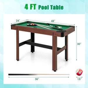 Pool Wooden Game Table with Full Set of Ballsfor Kids and Adults