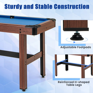 Pool Wooden Game Table with Full Set of Ballsfor Kids and Adults