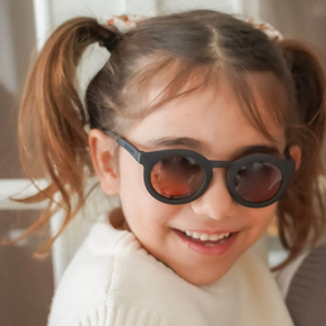 Classic plant-based bendable polarized sunglasses for babies 0-2 years, angled view showcasing sustainable design.