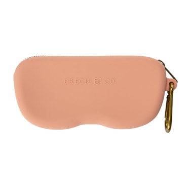 Soft silicone Zip + Go Case in Sunset color for stylish sunglass protection.
