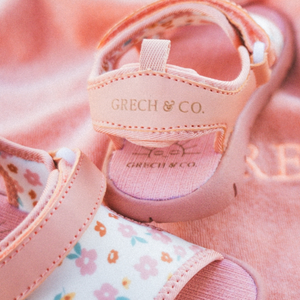 Play Sandal - Sunset Meadow for babies, showcasing angle 2 with vibrant colors and comfortable design.