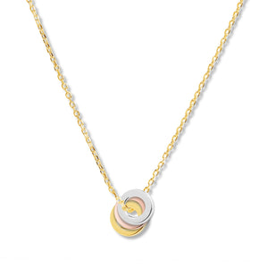 Mysha Triple Ring of Peace Mixed Metal Pendant