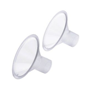 Medela PersonalFit Flange 24mm spare part, angle view, for comfortable breastfeeding support.