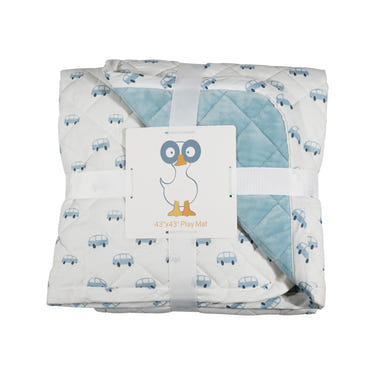 Colorful Tag Play Mat for babies, featuring soft textures and engaging tags for sensory play and comfort.