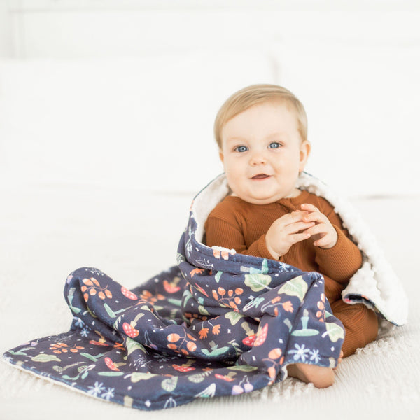 Minky Baby Blanket Magic Garden