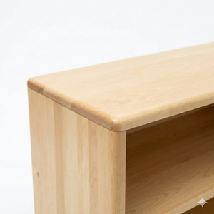 Montessori Classroom Shelf - 3' x 40" - Closed Back, angled view showcasing storage solutions for kids' learning spaces.