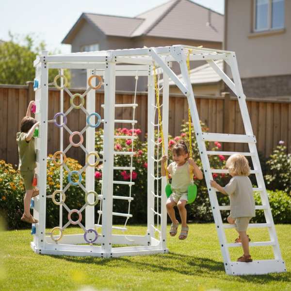 Hawthorn XL – White | Octagon Outdoor Jungle Gym