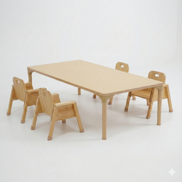 Adjustable kids table for toddlers, 13" to 17" height, perfect for preschool classroom activities.