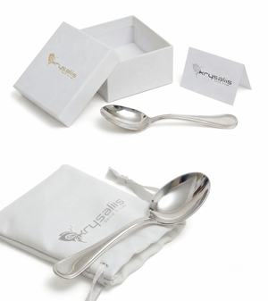 Classic Sterling Silver Baby Feeding Spoon by Krysaliis