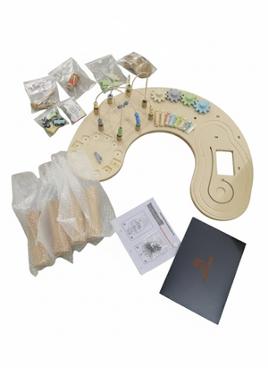 Wooden multi-activity sensory play table for babies, featuring engaging textures and colors. Ideal for early development.