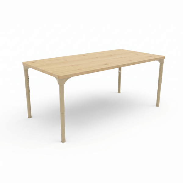 Rectangular Adjustable Kids Classroom Table – 60"×30", 17" to 25" Height