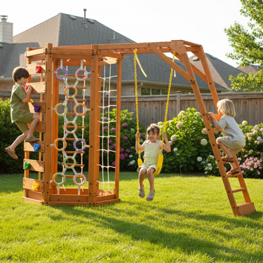Hawthorn Octagon Outdoor Jungle Gym for kids, perfect for active play and outdoor fun.