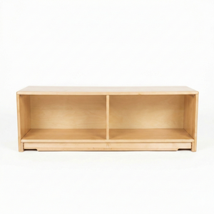 Montessori Classroom Shelf - 4' x 16" - Closed Back, showcasing storage solutions for organized learning environments.