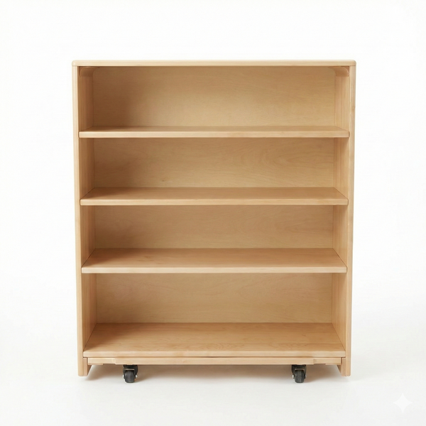 Montessori Classroom Shelf - 3' x 40" - Closed Back, showcasing storage solutions for organized learning environments.