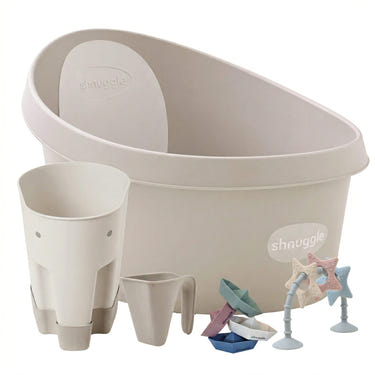 Shnuggle Splash & Play Bundle: Toddler Bath & Accessories Bundle - 5-Piece Set for Fun & Safe Bath Times