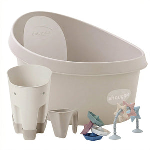 Shnuggle Splash & Play Bundle: Toddler Bath & Accessories Bundle - 5-Piece Set for Fun & Safe Bath Times