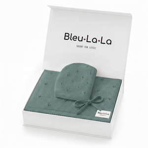Organic Pointelle Swaddle Blanket + Hat Gift Set