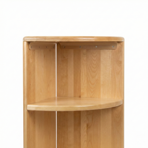 Montessori Classroom Corner Shelf - 32" tall, perfect storage solution for baby toys and books in any nursery.