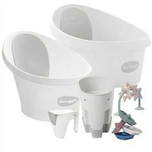 Shnuggle Splash & Grow Bundle: Baby & Toddler Bath Bundle + Accessories - 6-Piece Set for Every Stage