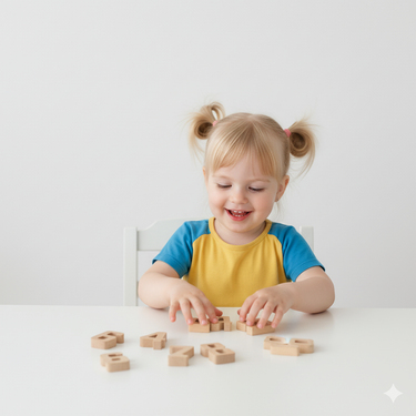 Montessori Wooden Number Height Blocks - Self-Correcting Math Learning Set for indoor play and education.