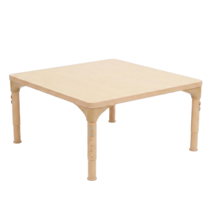 Square adjustable kids table for preschool and daycare, height 13" to 17", perfect for activities and play.