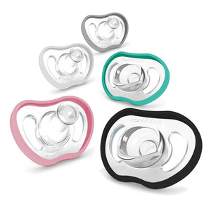 Active Flexy Pacifier for babies 4 months and up, featuring a flexible design for comfort and soothing.
