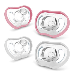 Active Flexy Pacifier for babies 4 months and up, shown at angle 6, featuring a soft, flexible design for comfort.