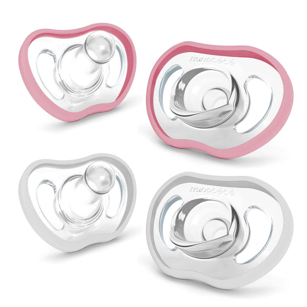 Active Flexy Pacifier for babies 4 months and up, shown at angle 6, featuring a soft, flexible design for comfort.