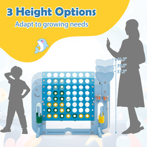 Giant 4-to-Score Game Set Jumbo Connect Four Game with Ring-toss