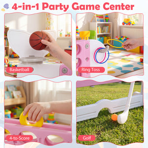 Giant 4-to-Score Game Set Jumbo 4-in-a-Row Game with Ring-toss and Portable Bag