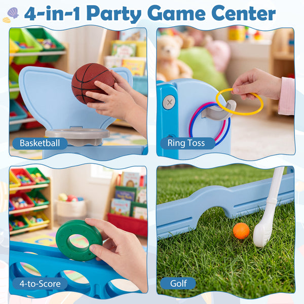 Giant 4-to-Score Game Set Jumbo 4-in-a-Row Game with Ring-toss and Portable Bag