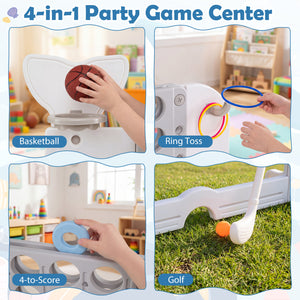 Giant 4-to-Score Game Set Jumbo 4-in-a-Row Game with Ring-toss and Portable Bag