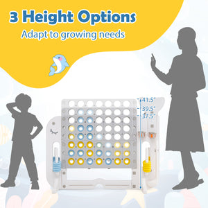 Giant 4-to-Score Game Set Jumbo 4-in-a-Row Game with Ring-toss and Portable Bag